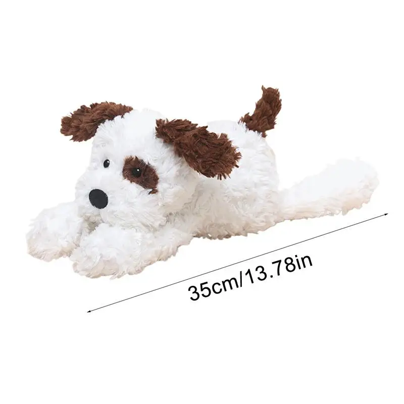 Simpatico cucciolo di peluche 35 cm morbido peluche per bambini sdraiato bambola adorabile cane che dorme bambola di pezza per bambini adulti supporto emotivo