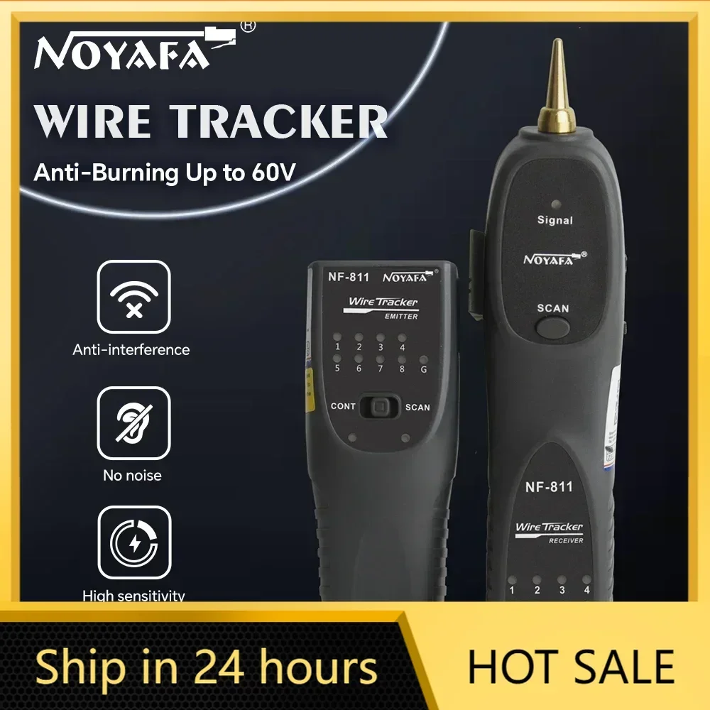 

NOYAFA NF-811 Network Cable Tester RJ11 RJ45 Telephone Wire Tracker Detector Fault Locator Detector Line Continuity Test Tool