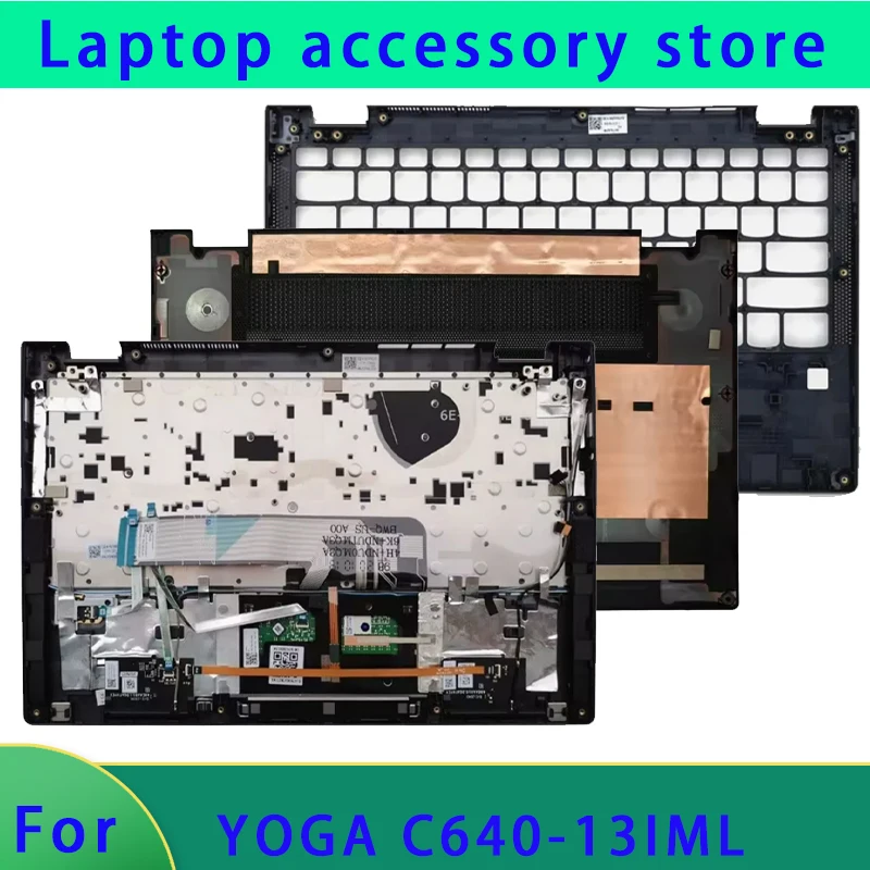 Suitable for Yoga C640-13IML 81UE C640-13IML LTE 81XL series laptop palm rest bottom shell ABCD keyboard