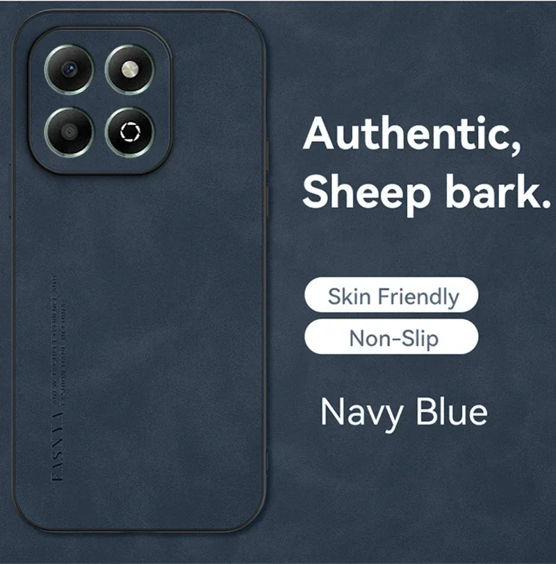 

Для Huawei Honor X6B Роскошный кожаный чехол из овчины на Honor X6B Мужской ретро задняя крышка Funda