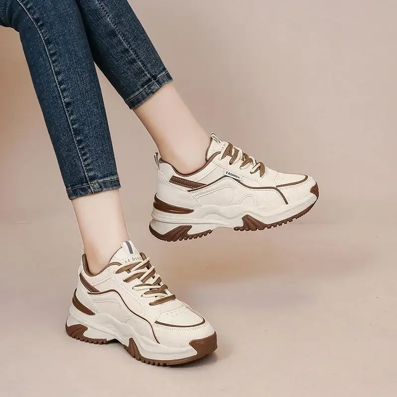 Women's Thick Sole Sneakers Height Boosting with Memory Foam Insole Thick Bottom Platform for Women's Active Lifestyle​