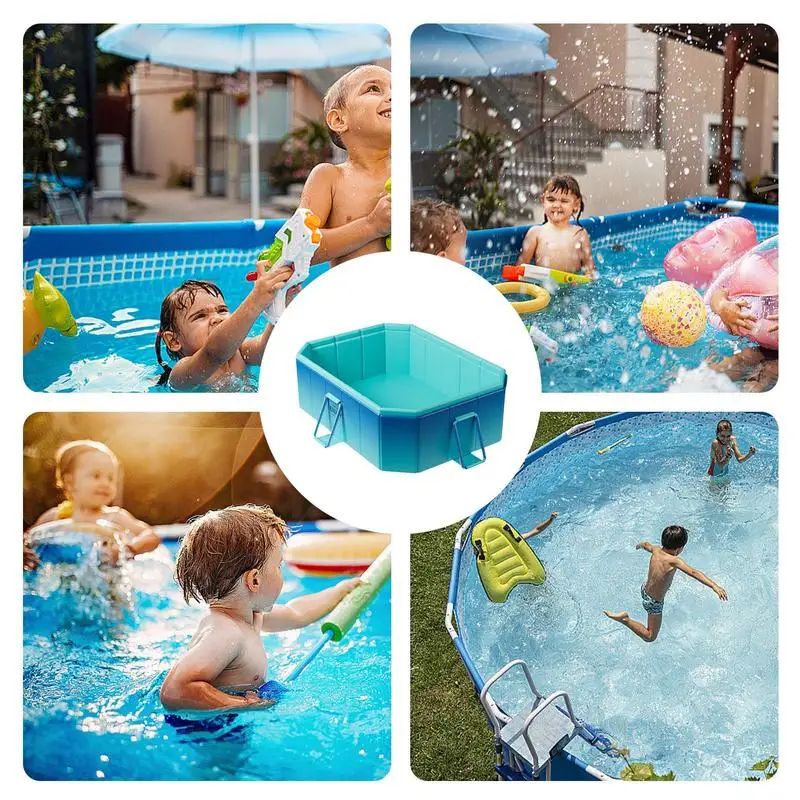 Foldable portable bathtub Non-simulated children\'s pool Pet wading pool swimming pool