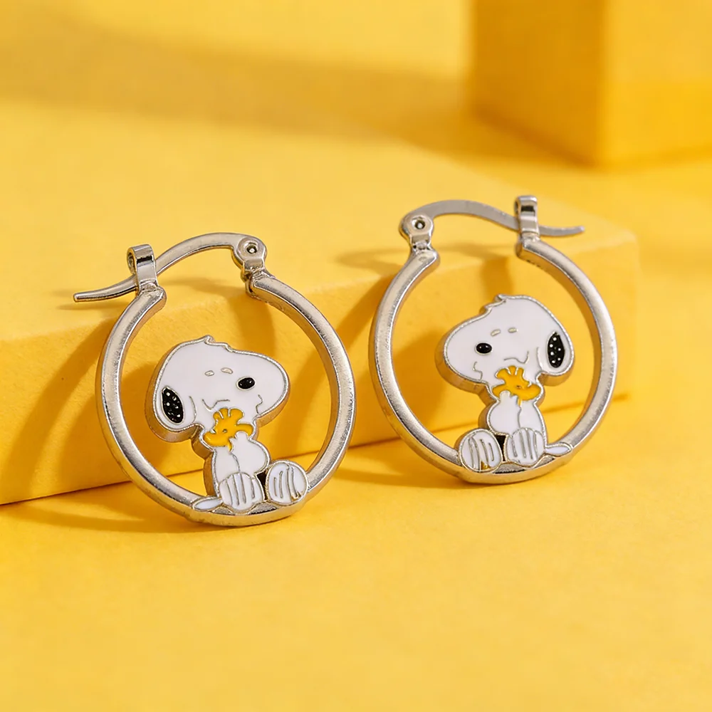 Boucles d'oreilles Snoopy Hugg - Hoop Earrings avis et prix
