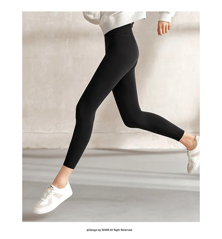 Semir Freizeit hose Frauen abnehmen gebürstete kleine Beinhose neuer Herbst 2024 zeigen lange Beine kleine Leute Neun-Punkt-Haifisch hose – Detail 3