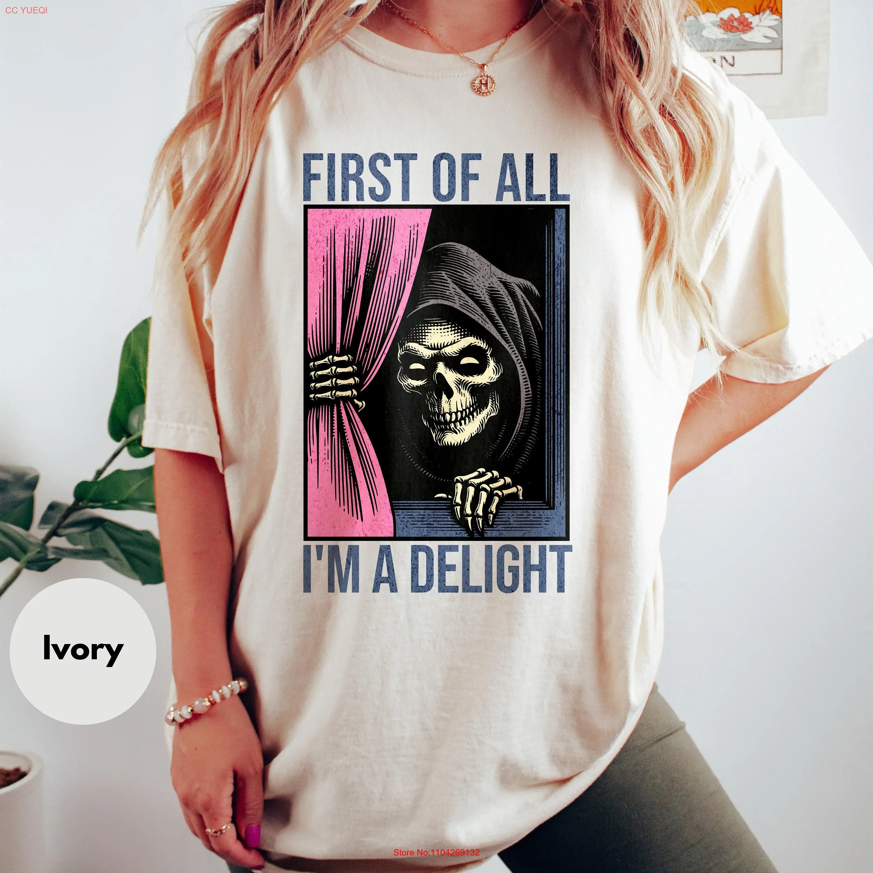 Funny Skeleton Halloween T Shirt Sarcastic For Her Vintage Ironic Cute Girly Self Love  long or short sleeves