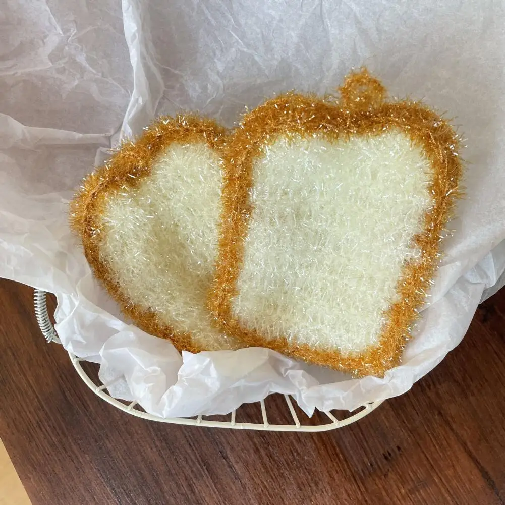 Toast-Shaped Dish Sponge Set  Compressed Cellulose Scrubbers for Kitchen Sink, Dishes  Countertops Fun Bread-Like Scouring