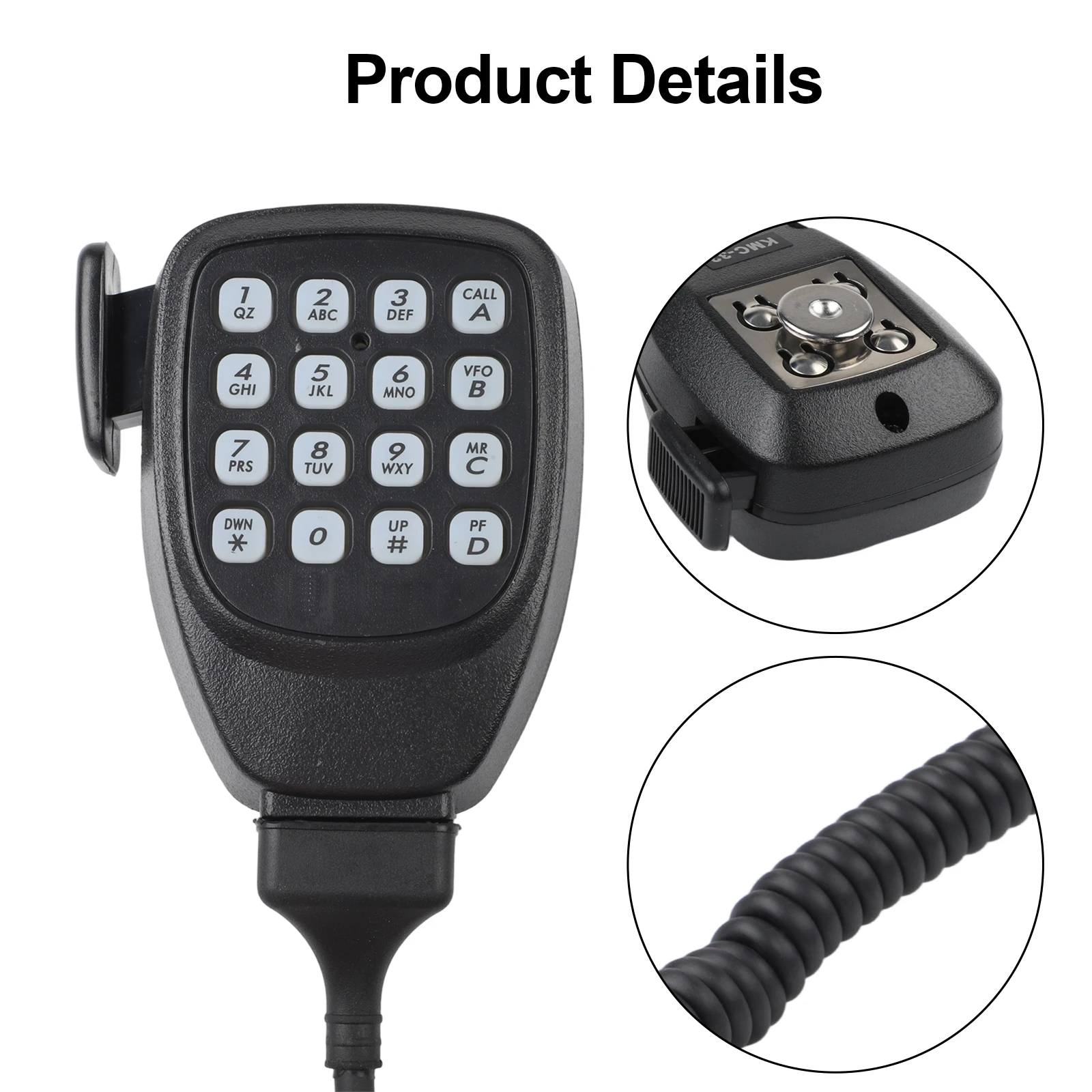 ميكروفون MC-59 لـ RJ-45 8-pin لـ Kenwood TM-271A TM-281A TM471A TM-D710A TM-V71A يدعم إشارة التردد المزدوجة متعددة النغمة