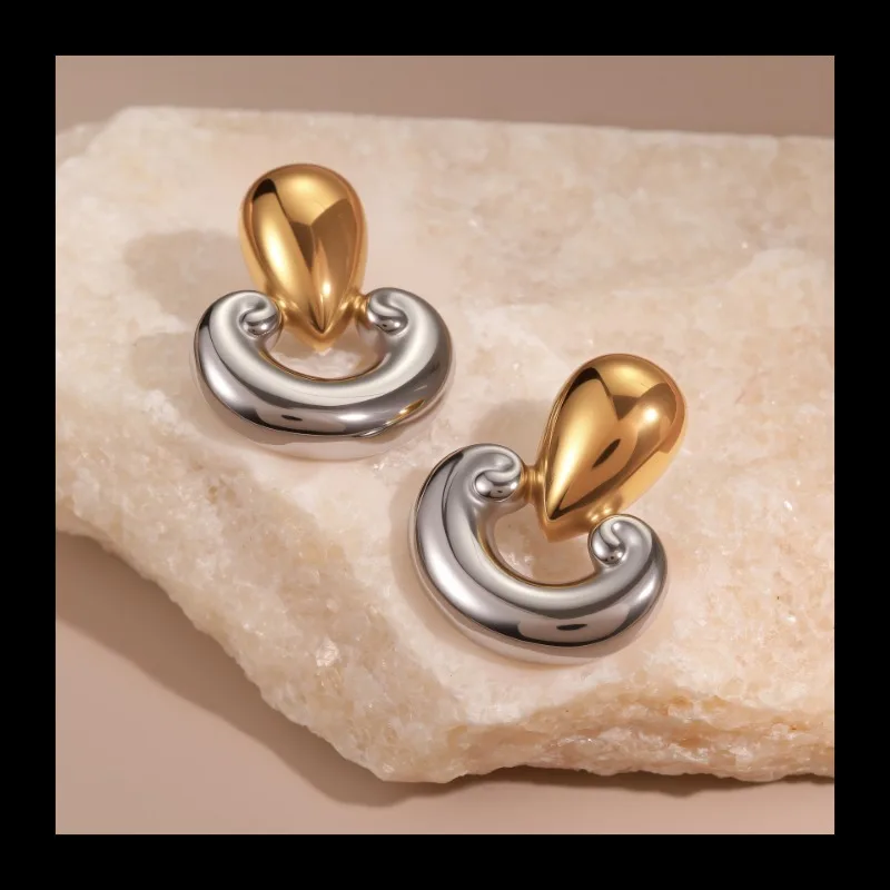 الرياح المعدنية الفرنسية الخفيفة الفاخرة الفولاذ المقاوم للصدأ مطلية بالذهب اللون الفضي مطابقة الشعور المتقدم #4