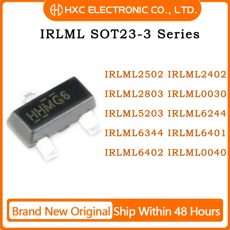 

100PCS IRLML2502 IRLML2402 IRLML2803 IRLML0030 IRLML5203 IRLML6244 IRLML6344 IRLML6401 IRLML6402 IRLML0040 TRPBF