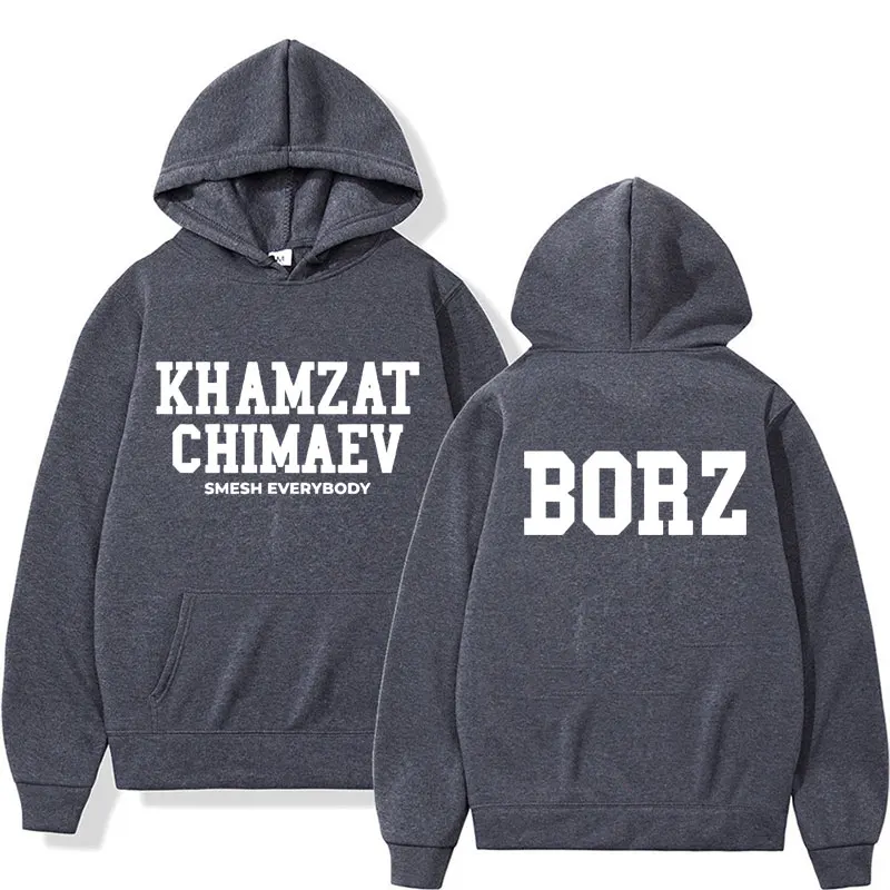 Khamzat Chimaev Logo Print Hoodies for Men Women Fashion Casual Oversized Pullovers Sweatshirts Retro Autumn/Winter Warm Hoodie