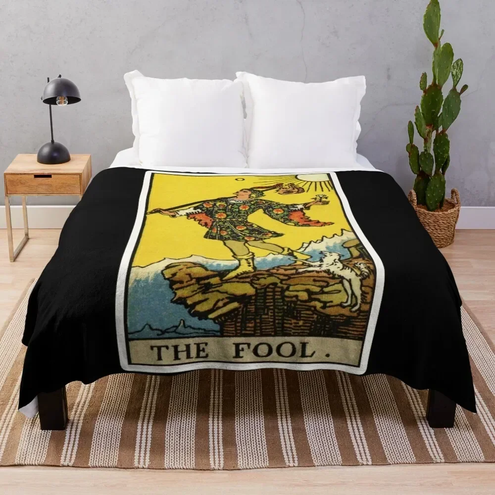 

0. The Fool Tarot Card Throw Blanket Color Fast Cozy Throw Blanket