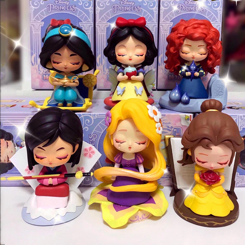 Disney Princess Series Snow White Ariel อะนิเมะตัวละคร Surprise กล่องตาบอดตัวเลขลึกลับกล่อง Action Figure