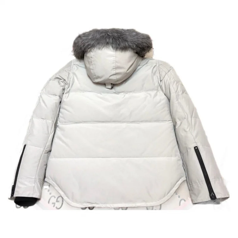 MO*SE KNUCKL*S Solid Color Windproof Crop Puffer Jacket Winter Thick Short Style 90% White Goose Down Female Jacket Womans Coat