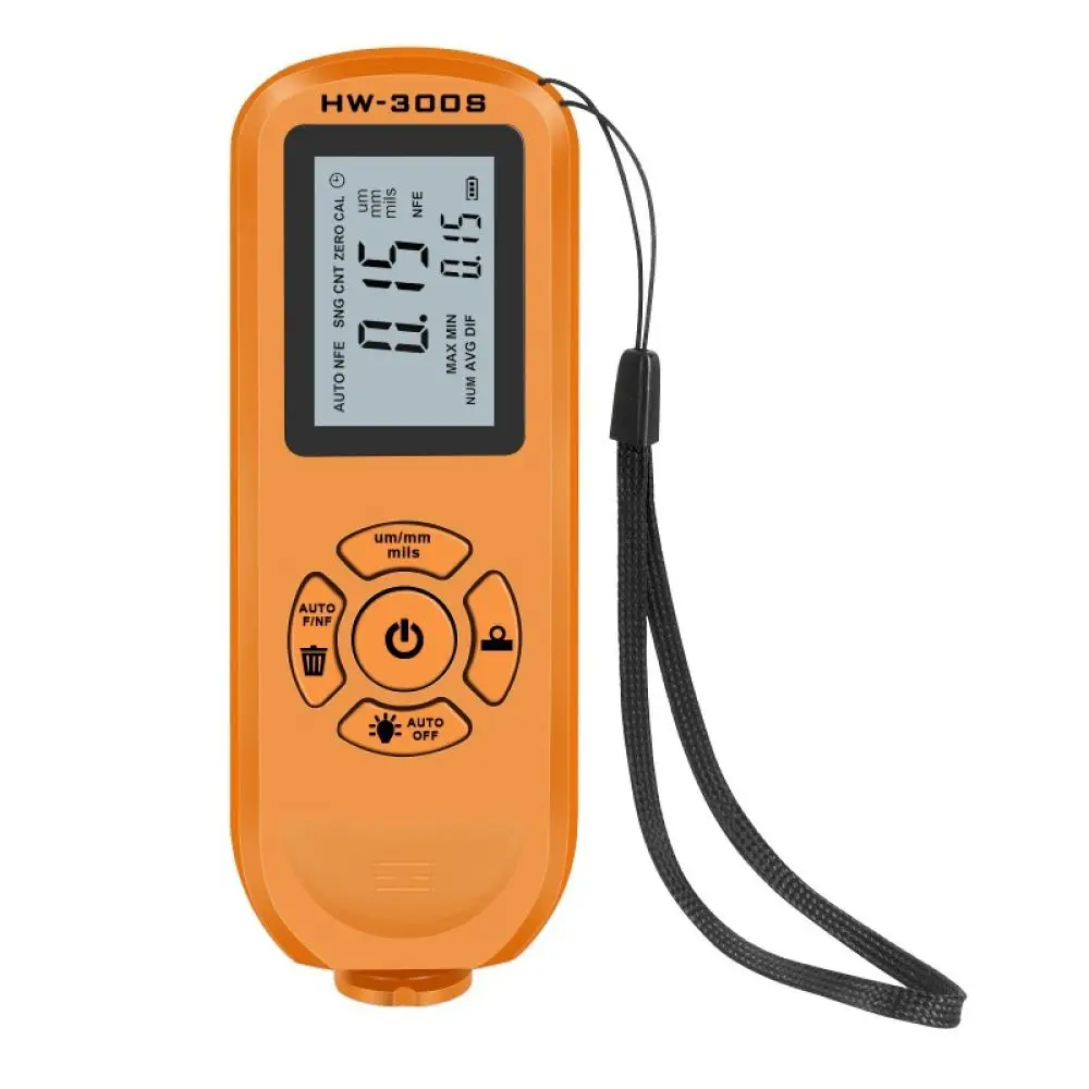 Coating Thickness Gauge HW 300S Digital Film Meter Auto Paint Depth Tester For Ferrous And Nonferrous Metals