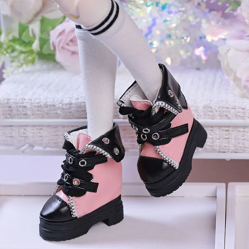 1/4 Bjd Dollfie Shoes Handmade 6.1cm * 2.8cm Princess Casual Flat Sports Shoes Multi-Color High Top Short Boots Dk Soom Dod Doll