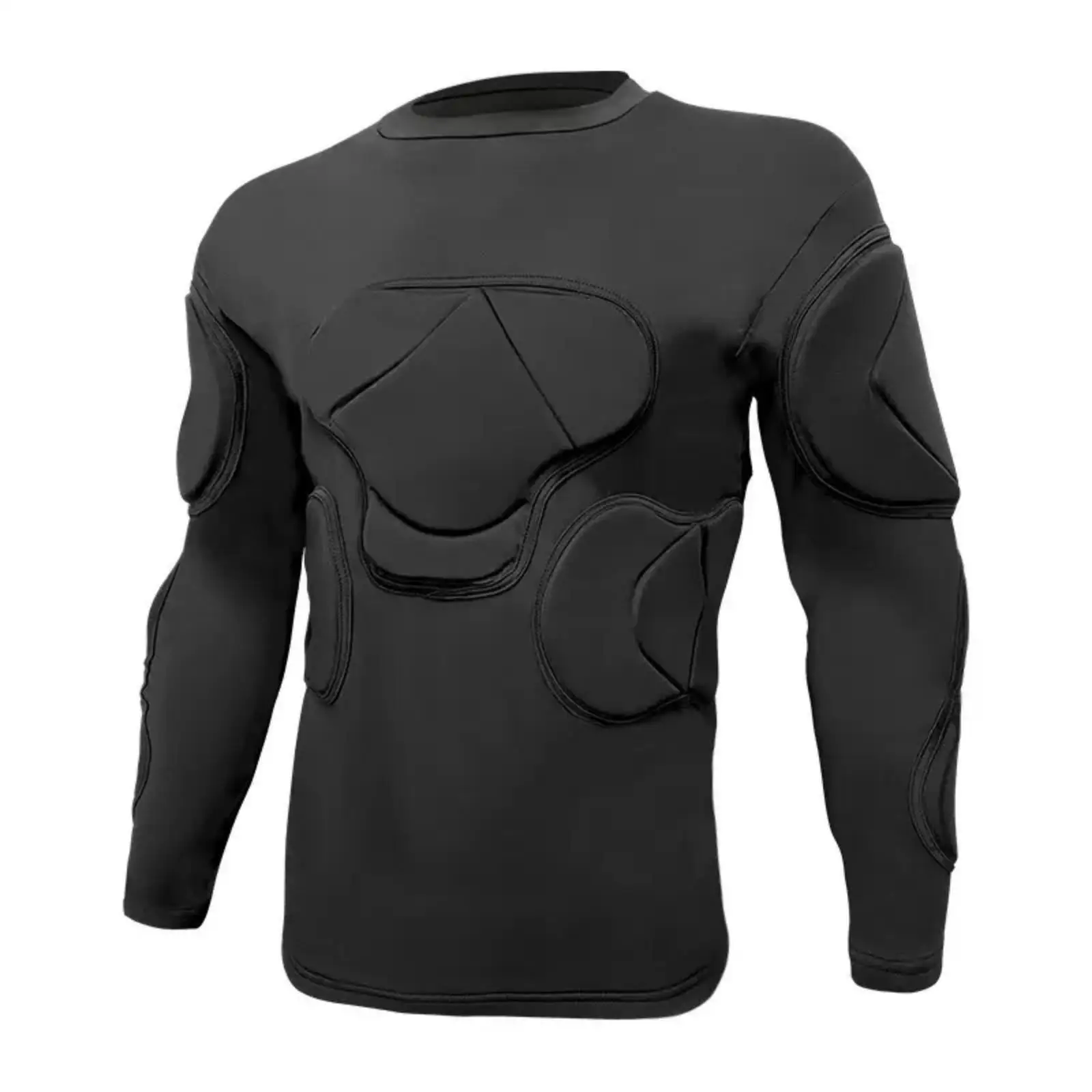 Goalkeeper Shirt with Shoulder and Elbow Padding Protective Goalkeeper Padded Shirt Apparel Fitted Reinforced for Goalkeepers