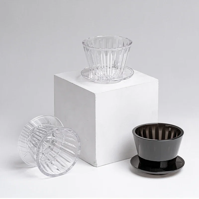 높은 붕규산염 유리 커피 깔때기 커피 필터 깔때기 커피 필터 컵, 종이 커피 필터 컵, 1 PC 