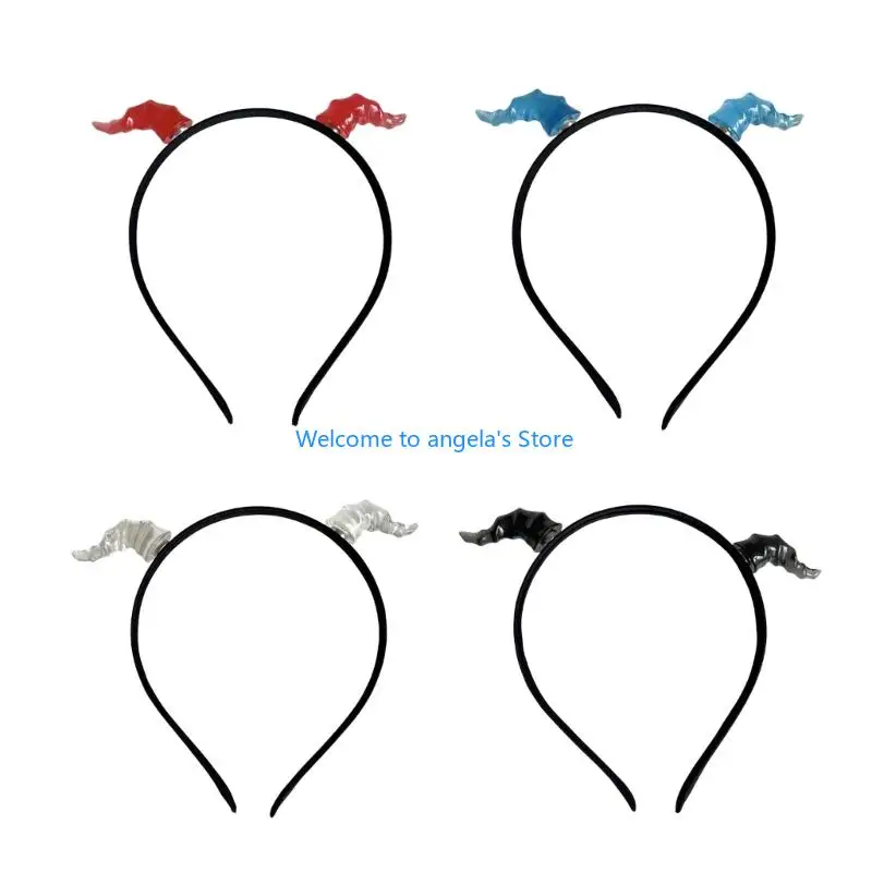 X4YC Eye-catching Handmade Devil Horn Hairband Anime Party Dark Costume Supplies