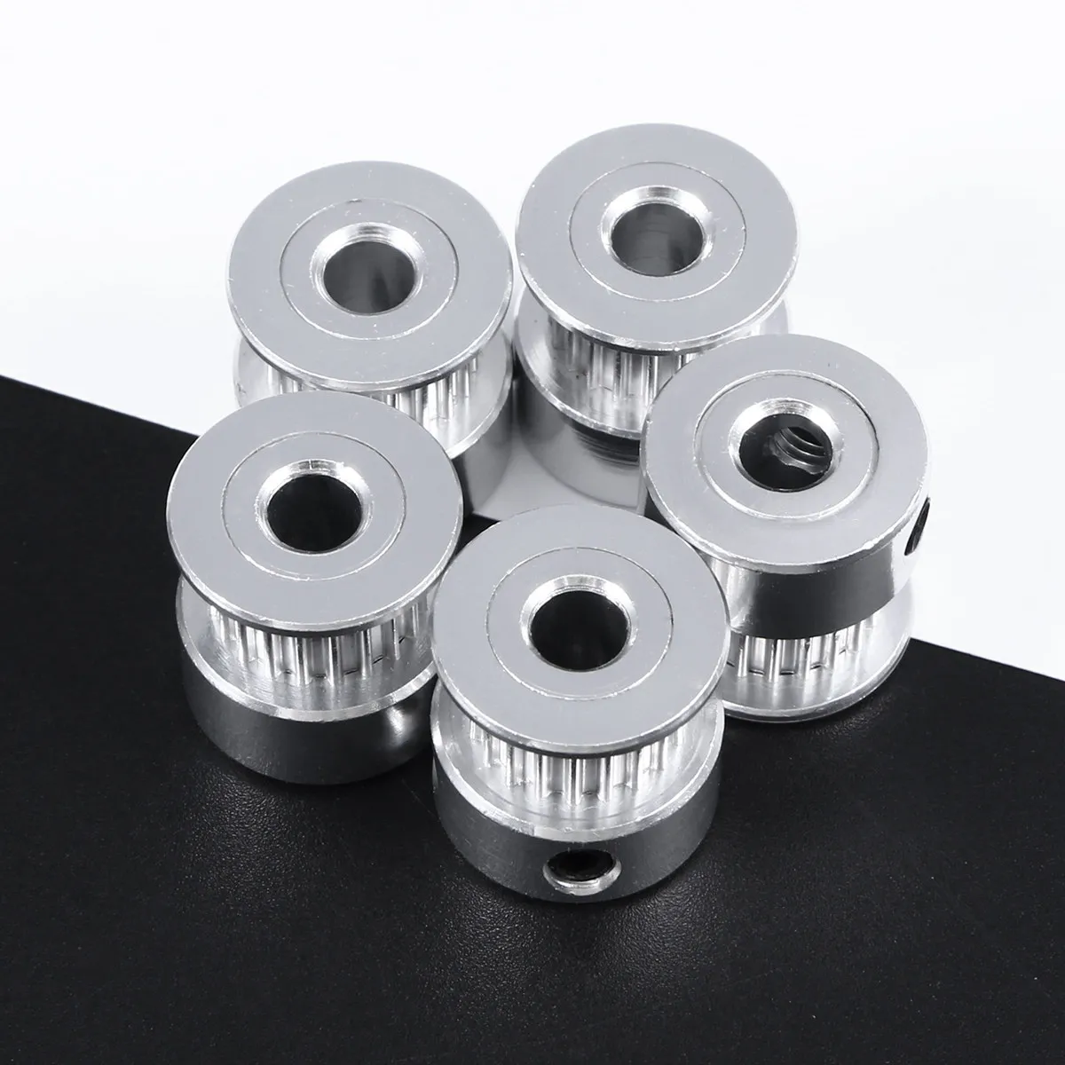 

5Pcs 2Gt 20T Synchronous Pulley Aluminum 5Mm Bore 6Mm Gt2 Timing Belt Compatible for 3D Printer Parts Accessories
