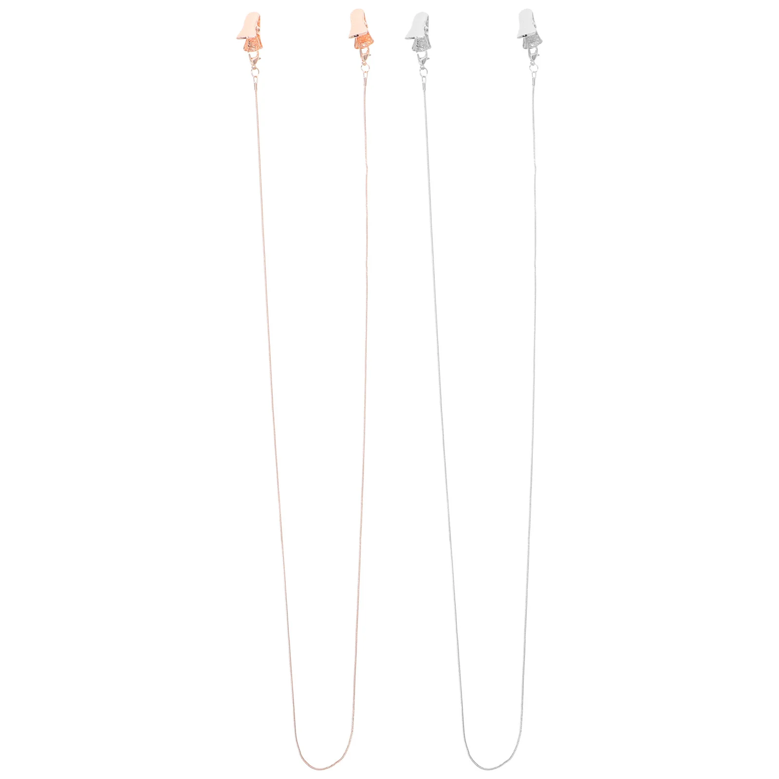 

2pcs Metal Mask Chains Glasses Holders Anti-Lost Mask Hangers Eyeglass Accessories Comfortable Design Assorted Colors