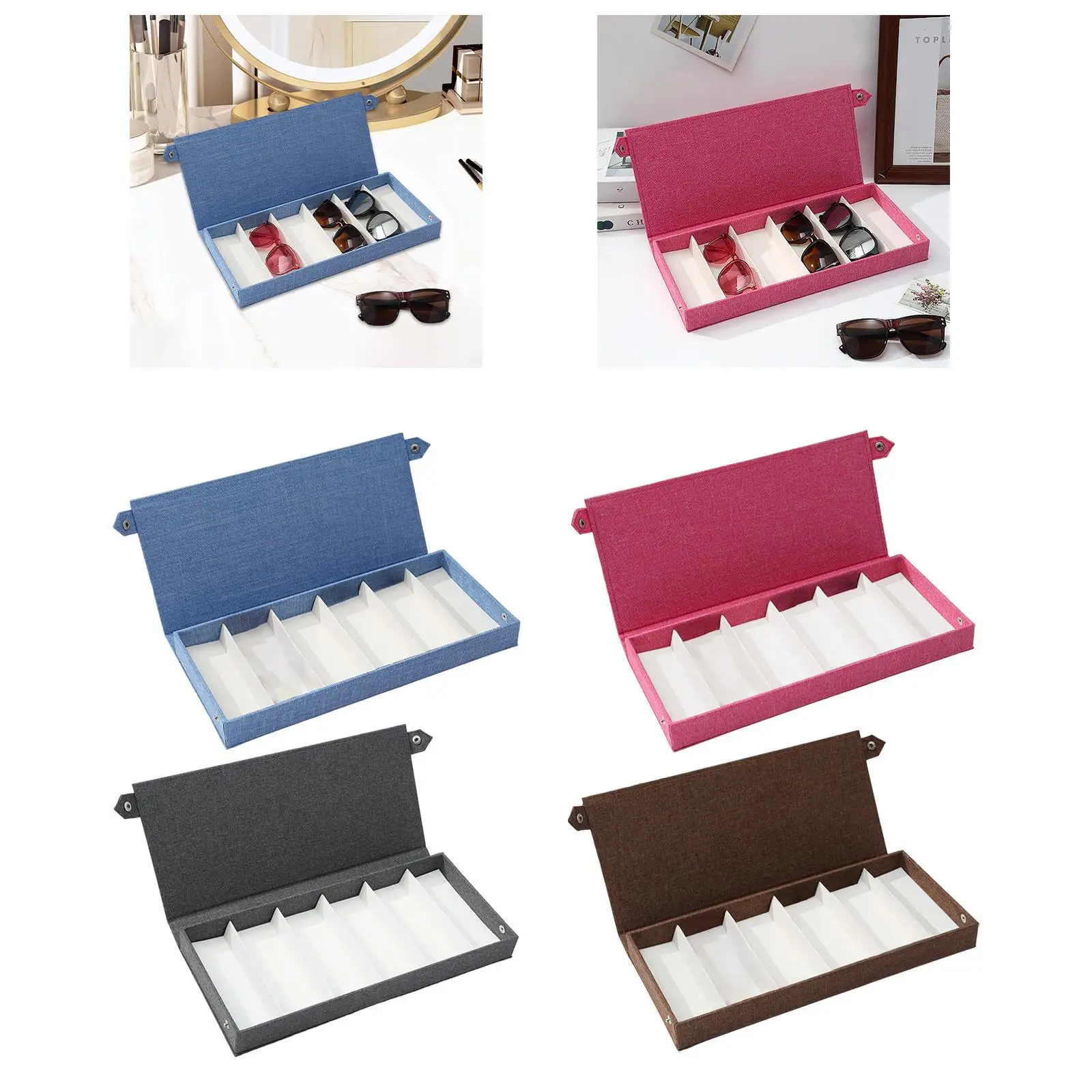 

Glasses Display Case Multifunctional Eyewear Organizer for Drawer Shop Desk