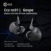CCZ NC01 Gospel Avant-garde Aesthetic Design UV Curing PC Cavity 5-Class electroplated metal plug Single DD HiFi In-ear Earphone
