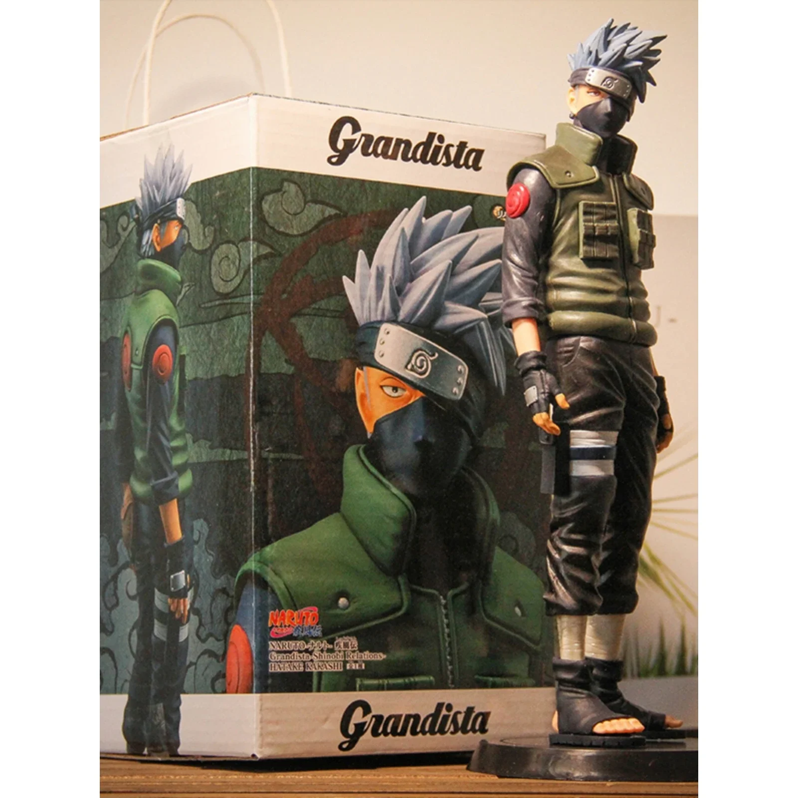 Bandai Naruto figure Naruto Kakashi Uchiha Sasuke with earth spotted ferret I Airo Maiya model