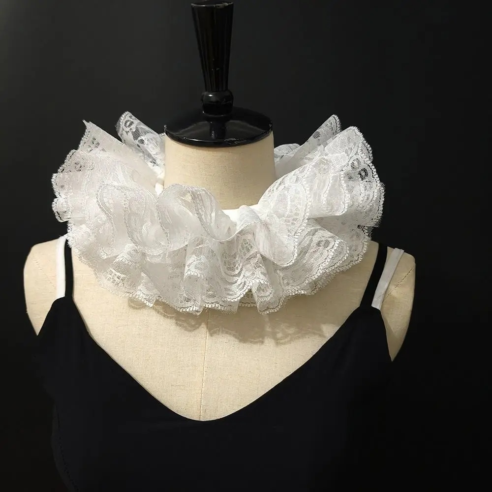 Ruffled Lace False Collar Layered Design Detachable Detachable Collar Palace Aristocratic Literary Shawl Cosplay Accessories