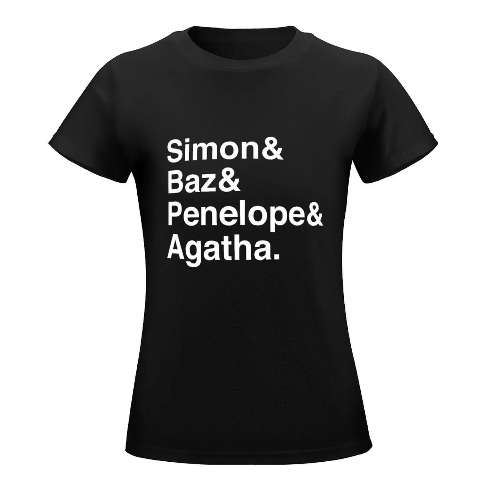 Simon Snow Carry On (First Names) White Text T-Shirt cute clothes female white t shirts for Women