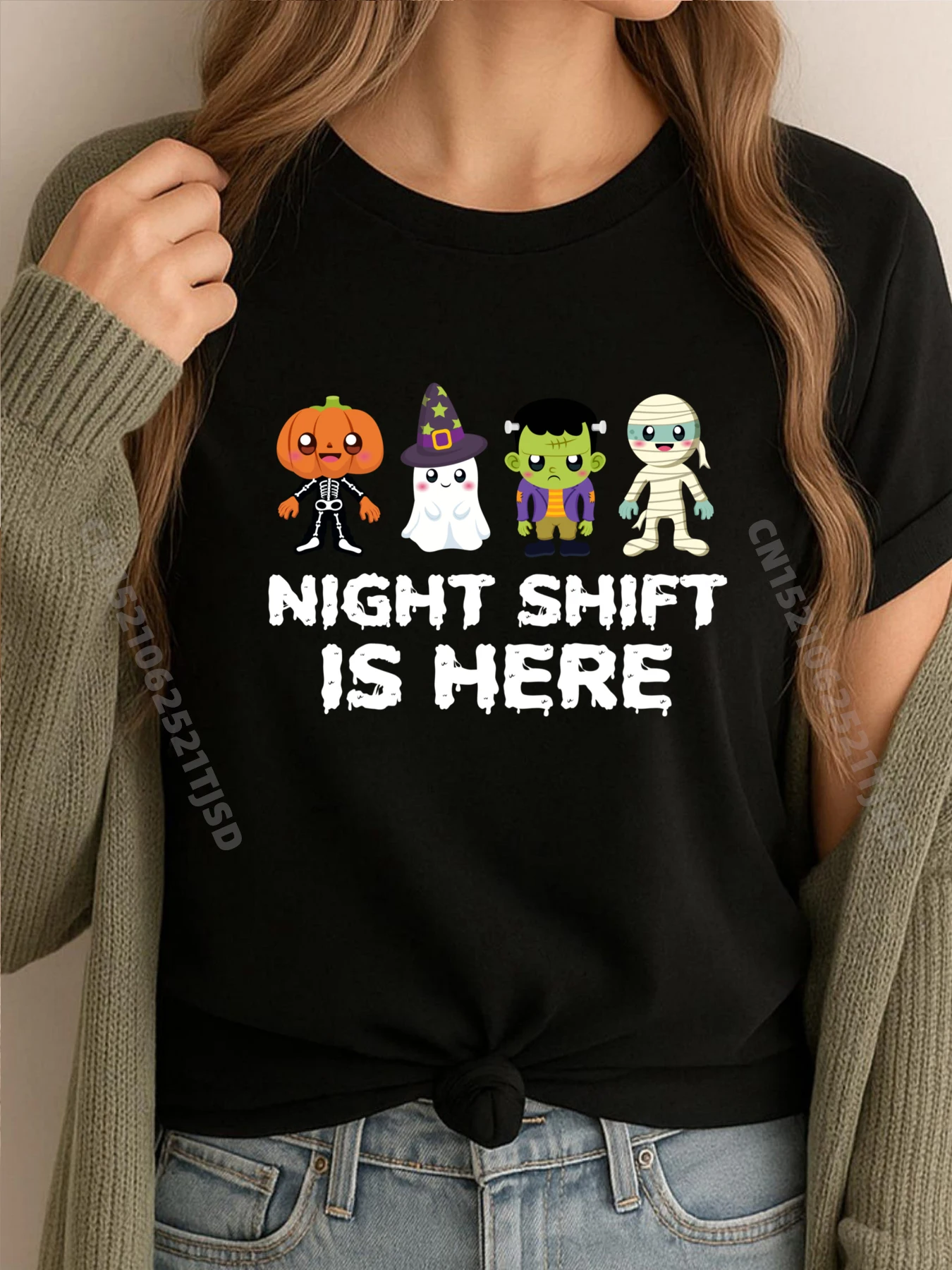 

Night Shift Is Here Evil Nurse Doctor ER Хэллоуин Одинаковые футболки с 3d принтом Мужская хлопковая футболка в стиле хип-хоп