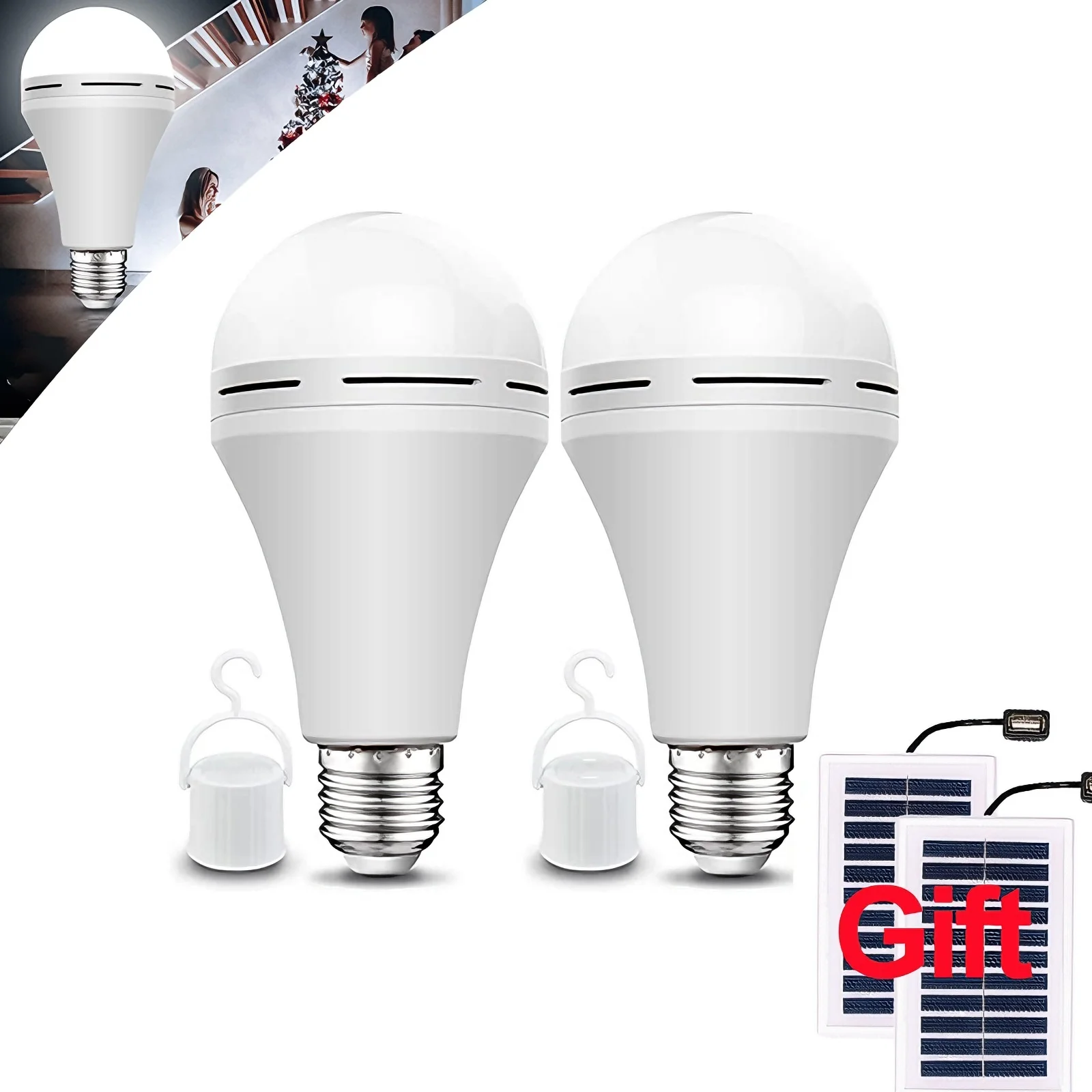 

Перезаряжаемая светодиодная лампа, аккумуляторная лампа емкостью 1200 мАч с белым дневным светом, портативное аварийное освещение, дом для кемпинга на открытом воздухе, отключение питания