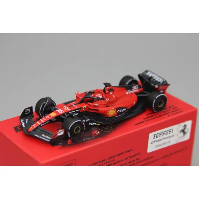 

В наличии: 1:64 SF-23 F1 2023. Литая под давлением модель автомобиля из сплава Bahrain Grand Prix, игрушка для мальчиков, коллекционное украшение для взрослых.