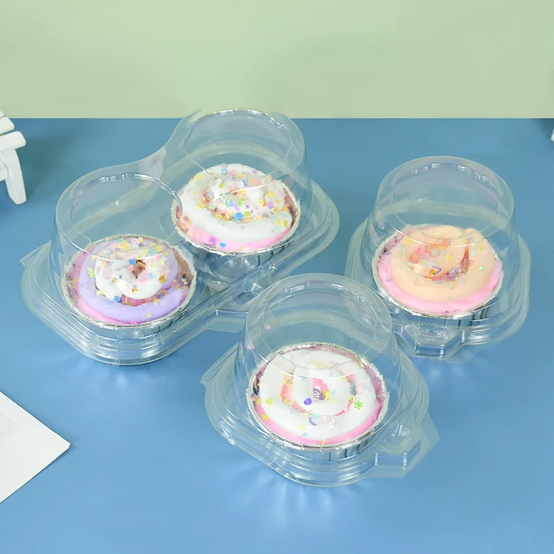 5pcs Transparent Cake Box Disposable Mousse Cakes Cup With Lid Plastic Pudding Jelly Dessert Yogurt Container Wedding Birthday