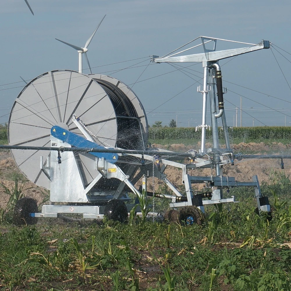 Large Automatic Farm High-Effect Traveling Hose Reel Rain Irrigation System Machine  with  End Sprinkler