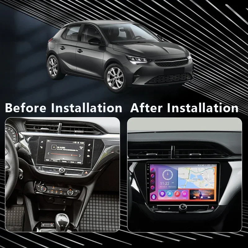 For Opel Corsa F 2019 - 2023 Car Radio Multimedia Video Player Navigation stereo GPS Carplay Auto Android 13 No 2din 2 din dvd