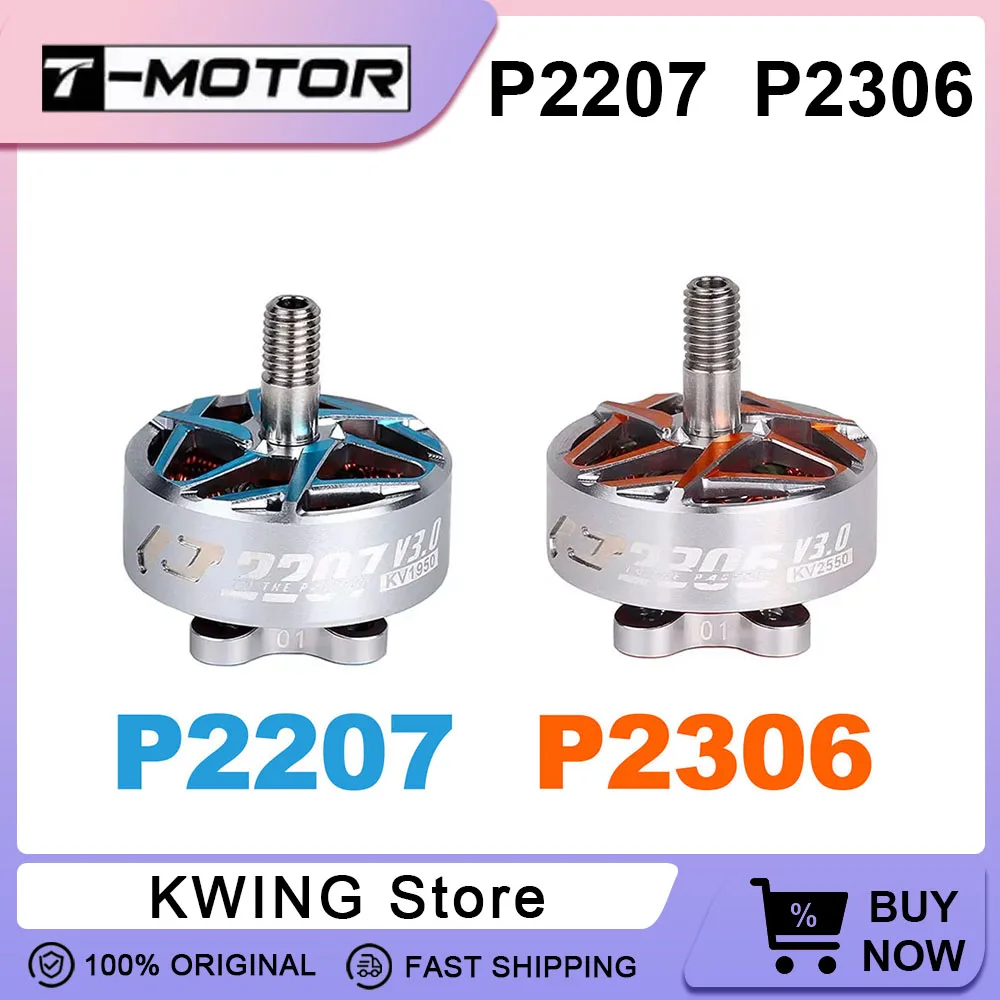 

T-MOTOR P2207 FPV Motor P2306 Freestyle Motor 4S-6S KV1950 KV1750 KV2550 Brushless Motor For Freestyle FPV Drone DIY Parts