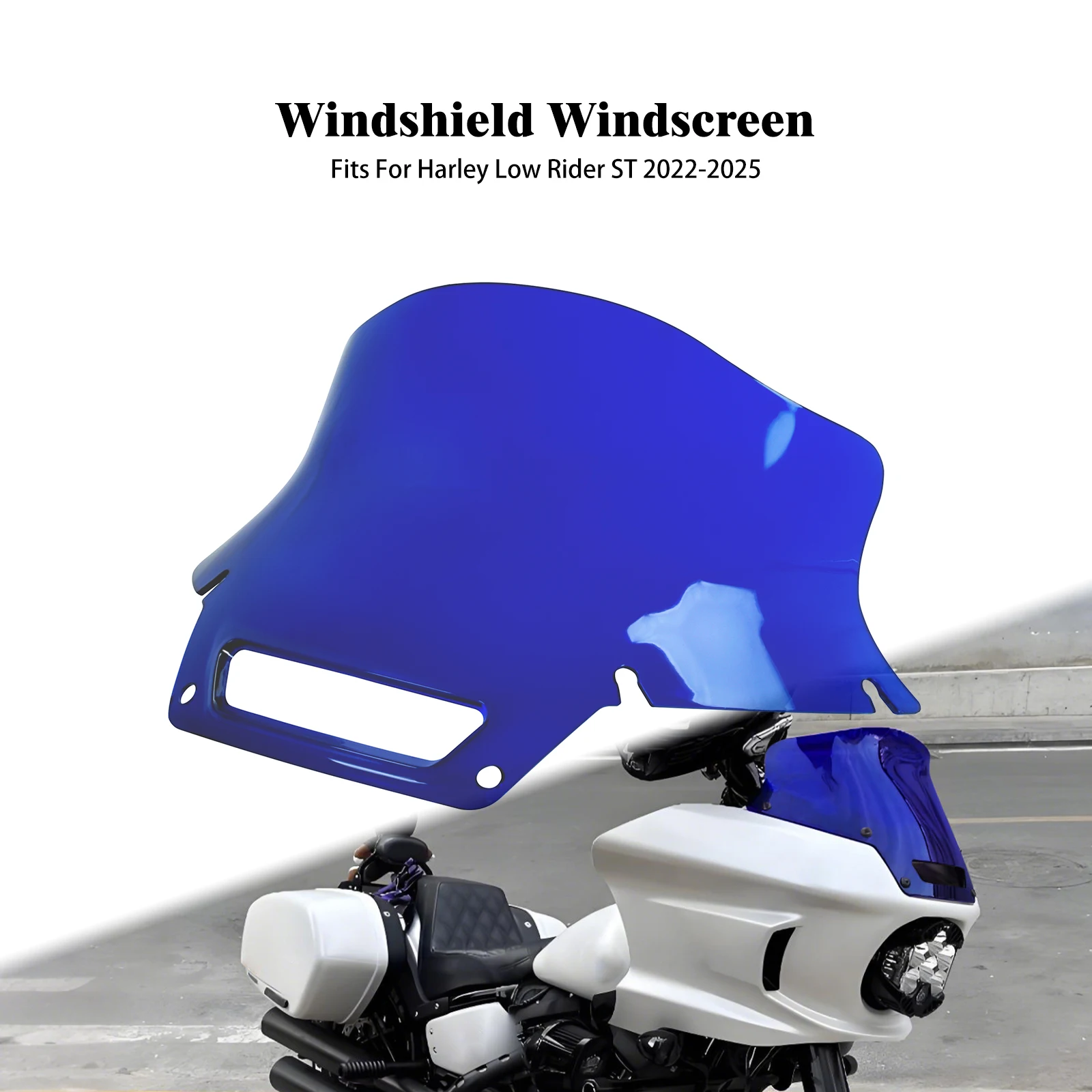 Motorfiets 8 ''Voorruit Zwart/Rood/Geel/Paars/Blauw Kuip Voorruit Voor Harley Softail Low Rider ST 2022-25 Winddeflector