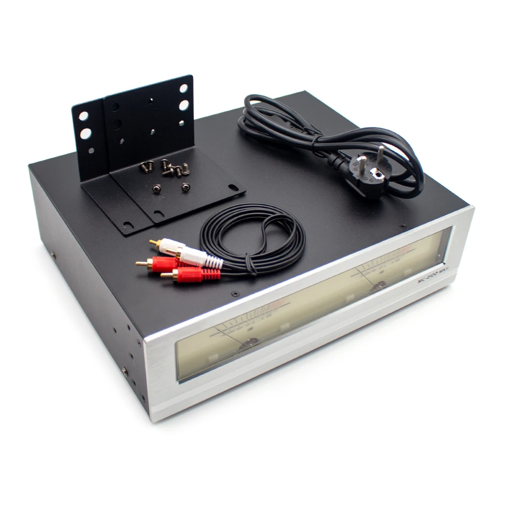 Audio VU Level Meter with Analog Needle Display, Rack-Mountable DB Meter for Power Amplifier – MC-2100MKII