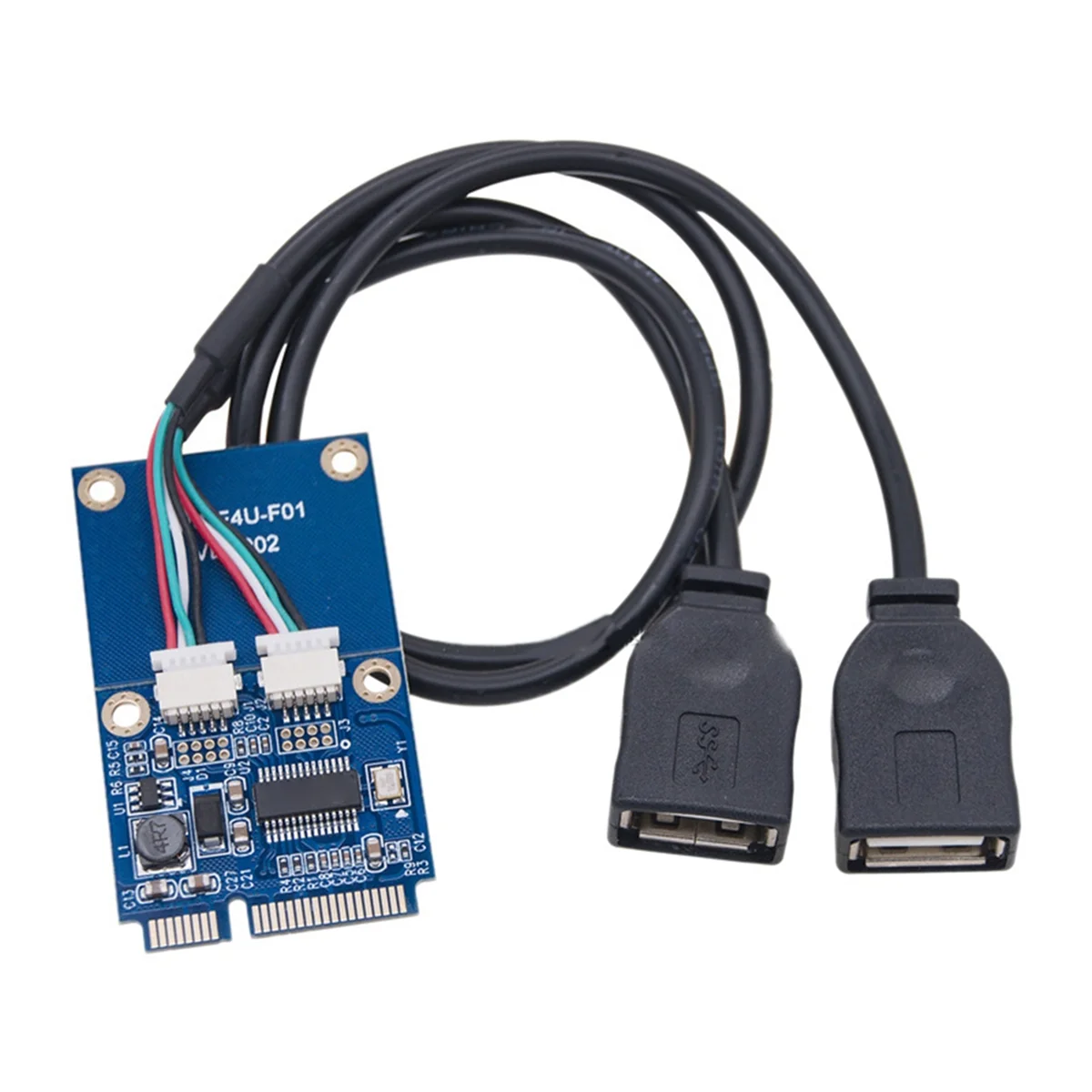 

Плата расширения PCI-E MINI PCI-E на два порта USB2.0, адаптер для материнской платы или ноутбука с интерфейсом MINI PCIE