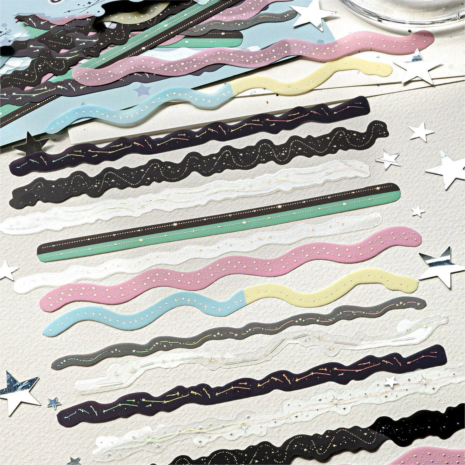 Capture Star Series Cut Milky Way Starlight Landscape PET Sticker Creative DIY Journal Material Collage Stationery