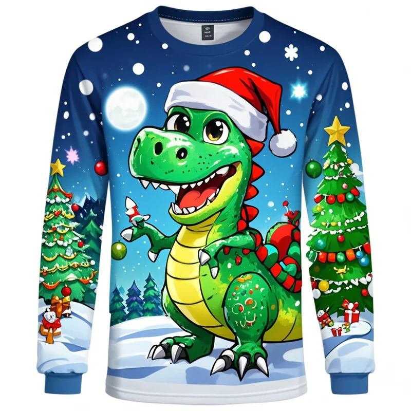 

Novelty Christmas Festival 3D Printed Long Sleeve T-Shirt For Men Women Casual Fashion Streetwear Comfortable Tops Anime T Shirt