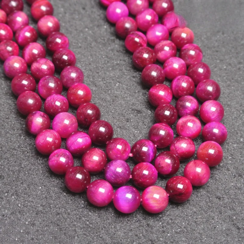 

Natural Rose Red Tiger Eye Stone Loose Beads Round Beads Buddhist Beads Bracelet Necklace DIY