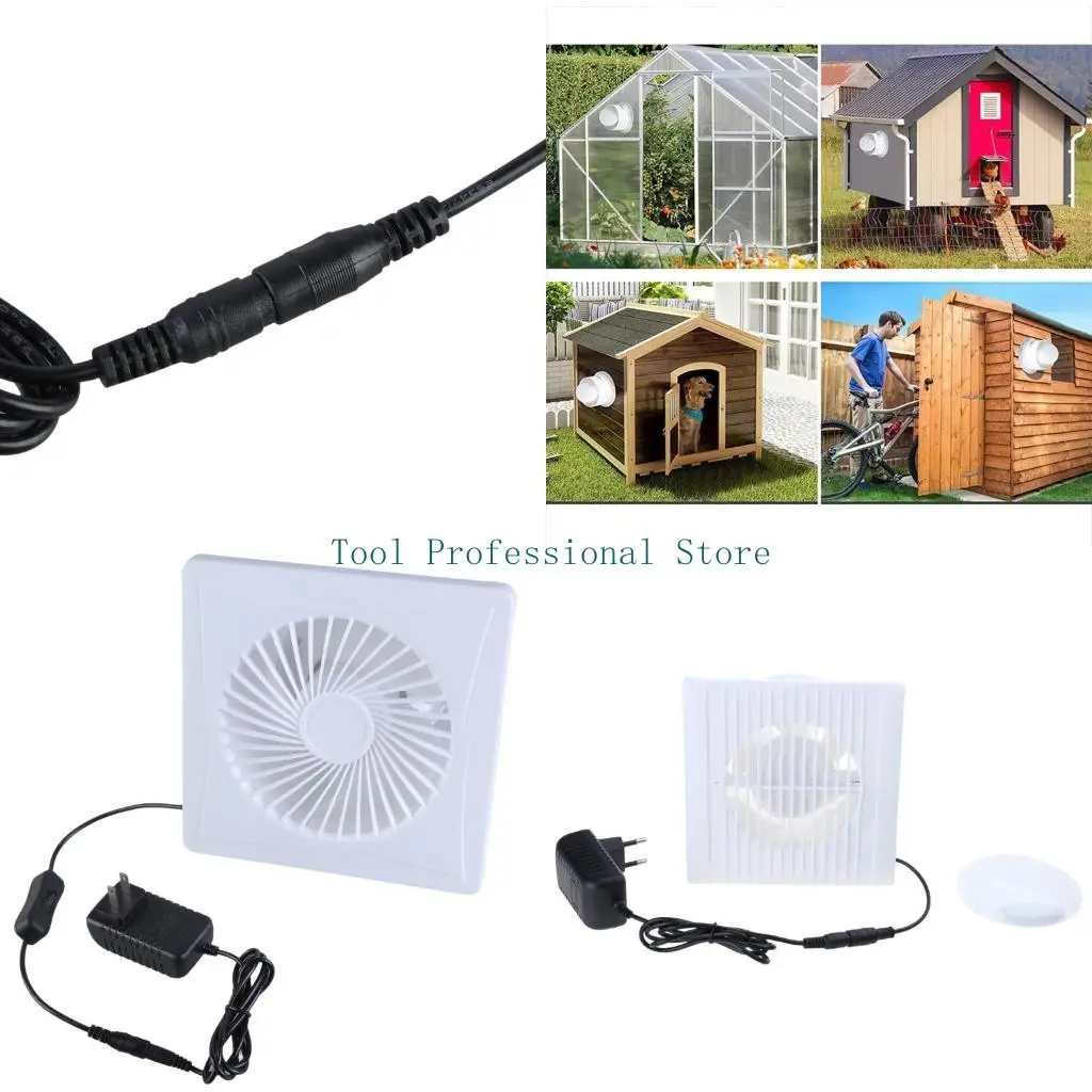 

57QF 12V Exhaust Fan Home Quiet Inline Duct Fan Industrial Fan Bathroom Kitchen