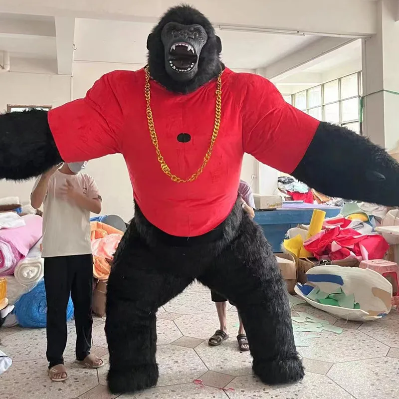 Mascotte gonflable de King Kong, ajuster ille de 2.6 m, pour fêtes d'adultes, Halloween, anniversaires de mariage et autres activités commerciales