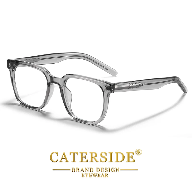 CATERSIDE Mode Herren Quadratische Brillengestell Tr-90 Rahmen Anti Blaues Licht Brillen Damen Täglich Einfache Dekorative Brillen – Detail 9