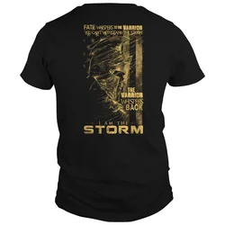 I Am The Storm - Spartan Warrior T-Shirt 100% Cotton O-Neck Summer Short Sleeve Casual Mens T-shirt Size S-3XL