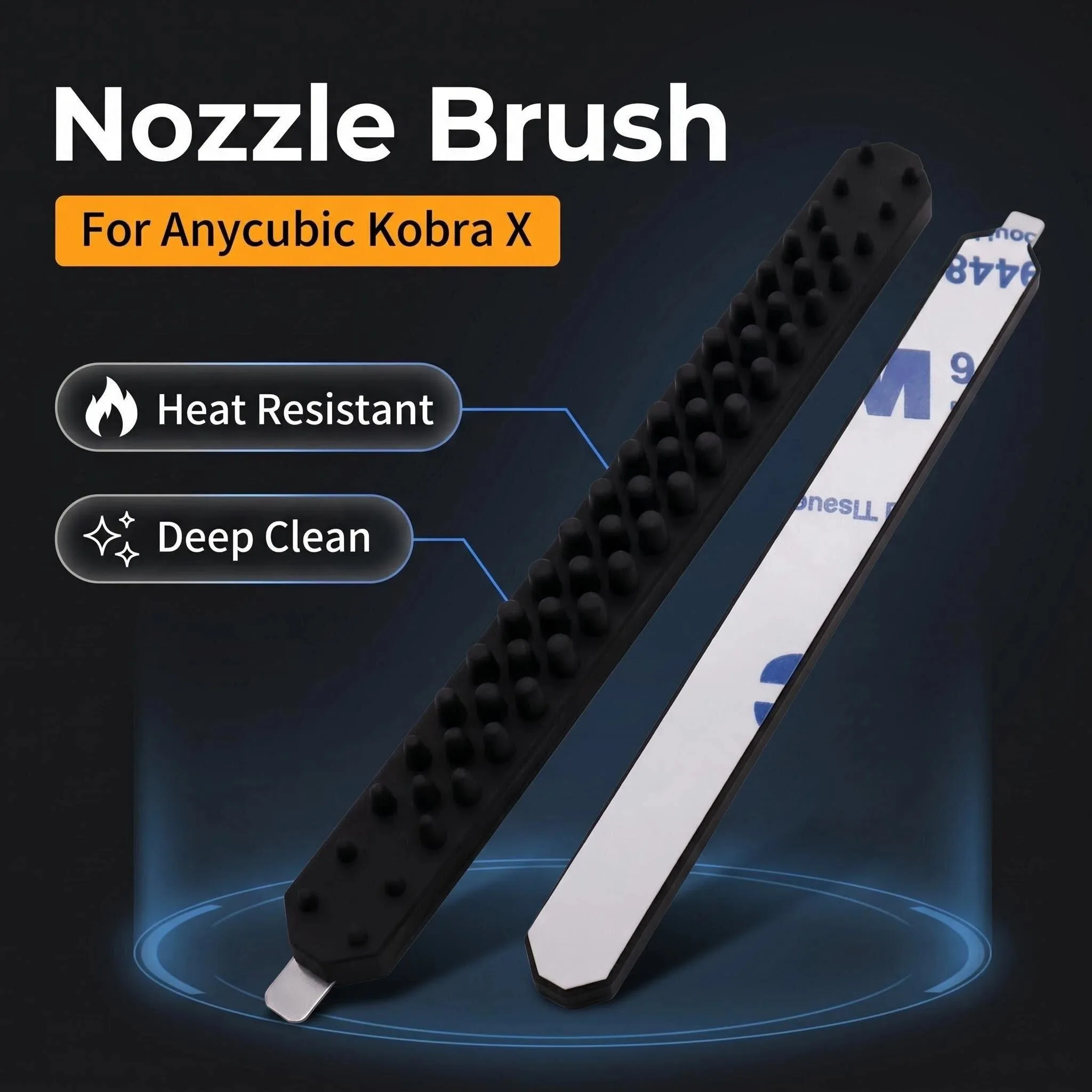 

Nozzle Silicone Brush for Anycubic Kobra X Cleaning Brush Hotbed Mounted Scrubbers Cleaner Tool for Anycubic 3D Printer Parts