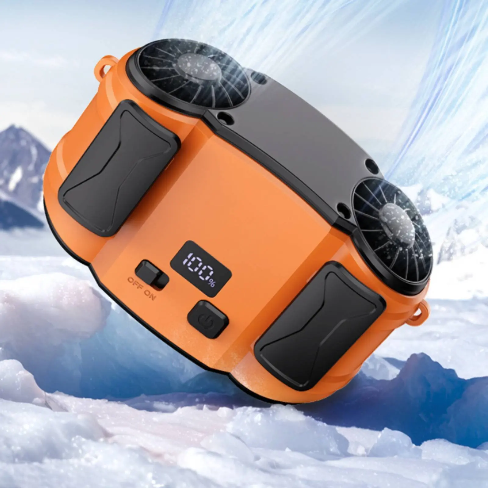 Waist Clip Fan Universal Serial Bus Battery-Operated Individual Belt Fan Strong Wind Circulation 5 Speed Settings for Hikers