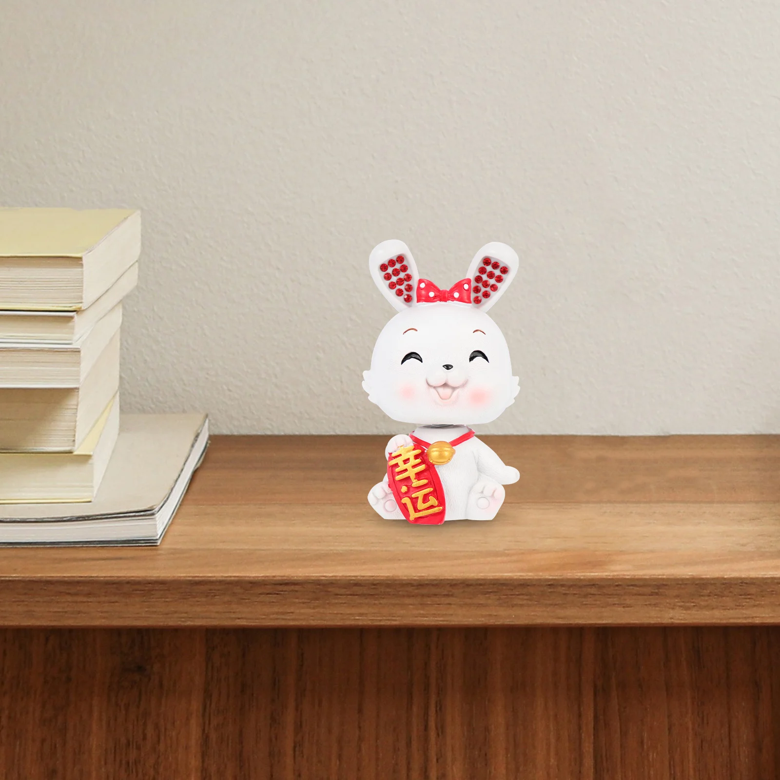 

2023 New Year Resin Bunny Figurine Home Car Decoration Desktop Rabbit Statues Small Zodiac Rabbit Ornaments Cartoon for Kids