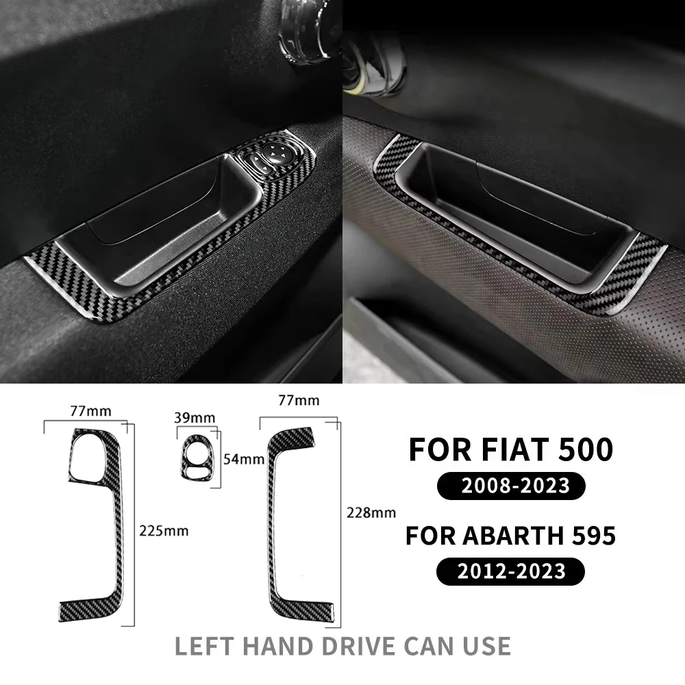 Echte weiche Kohlefaser für Fiat 500 2008–2011 Abarth 595 2012 2013 2014 2015 2016 2017 2018 2019 2020–2023 Abarth 695 2017–2023